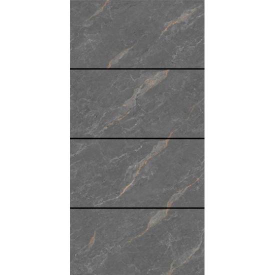 Πλακάκι Moonlight Grey 60Χ120 Rettificato Σκούρο Γκρι Τύπου Μαρμάρου Γυαλιστερό